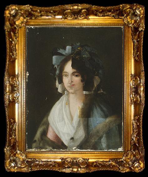 framed  Francisco de goya y Lucientes Portrait of a Woman, ta009-2